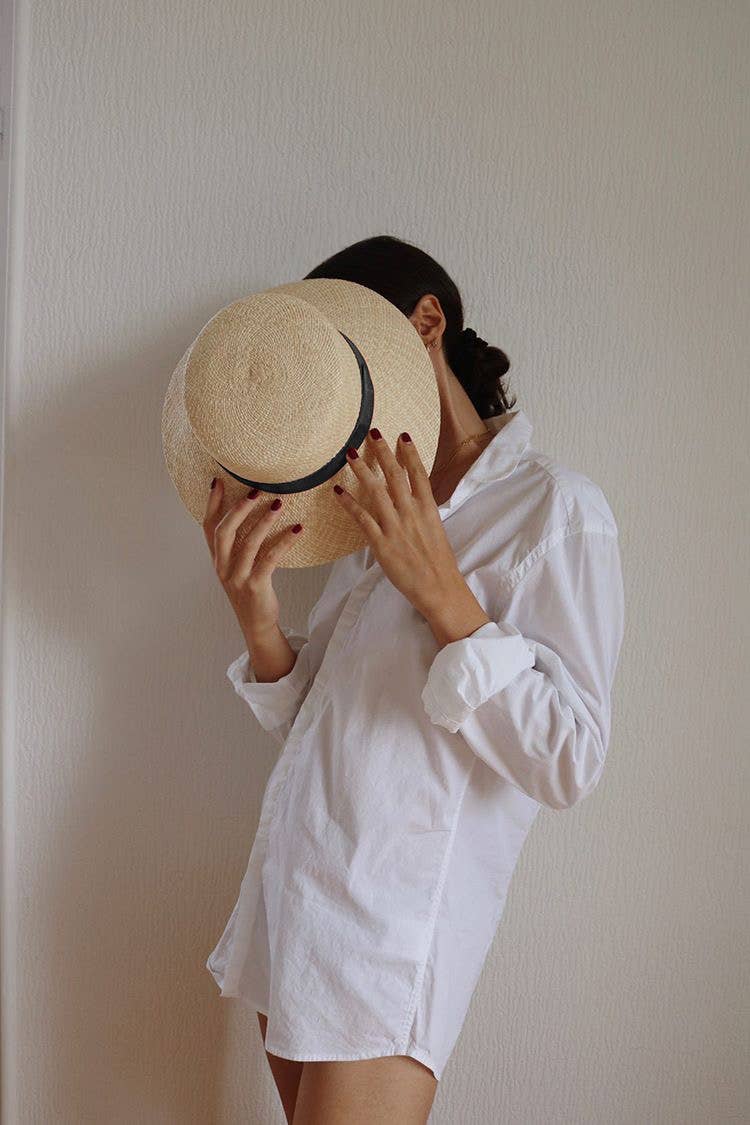 Panama Riviera straw hat - Black Lastelier