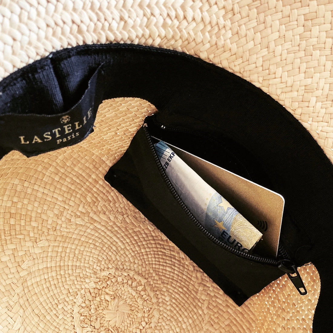 Panama Riviera straw hat - Black Hats Lastelier