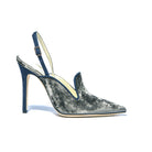 Norah Norah Christina Lombardi 36 Grigio Crushed Velvet