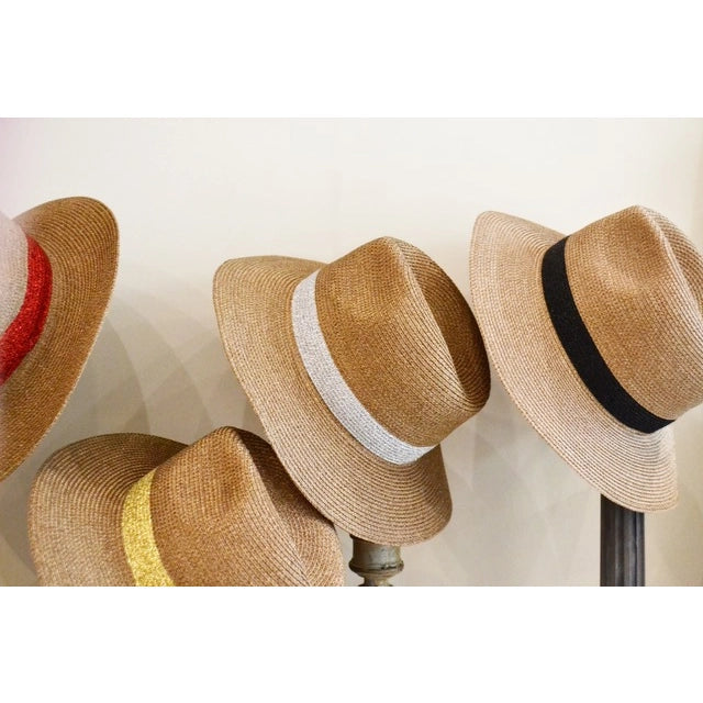 Portofino Paillette straw hat - Silver Hats Lastelier
