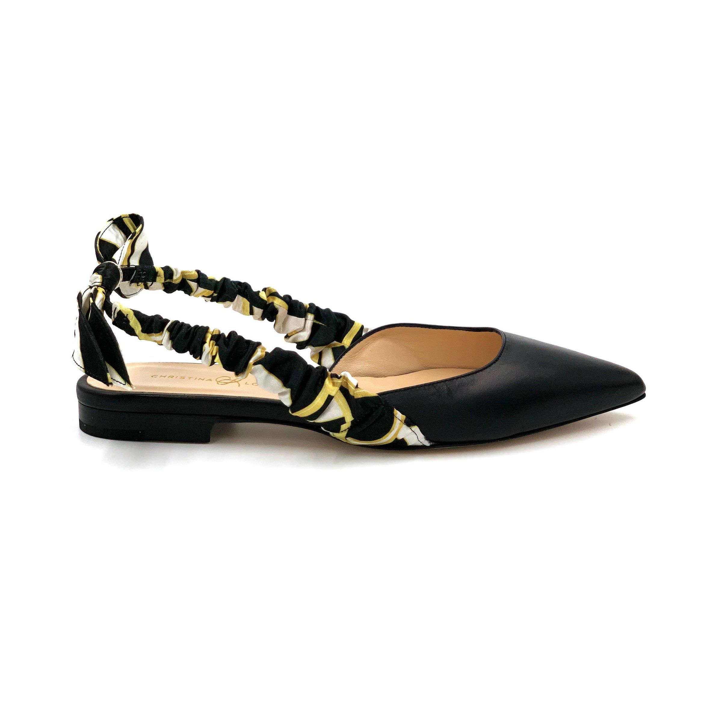Paloma Flat Paloma Flat Christina Lombardi 36 Black Nappa