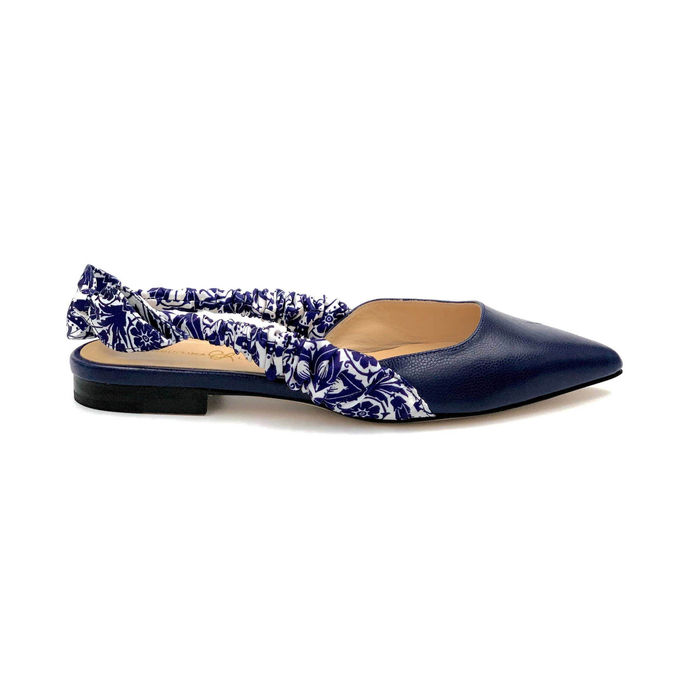 Paloma Flat Paloma Flat Christina Lombardi 36 Navy Caviar