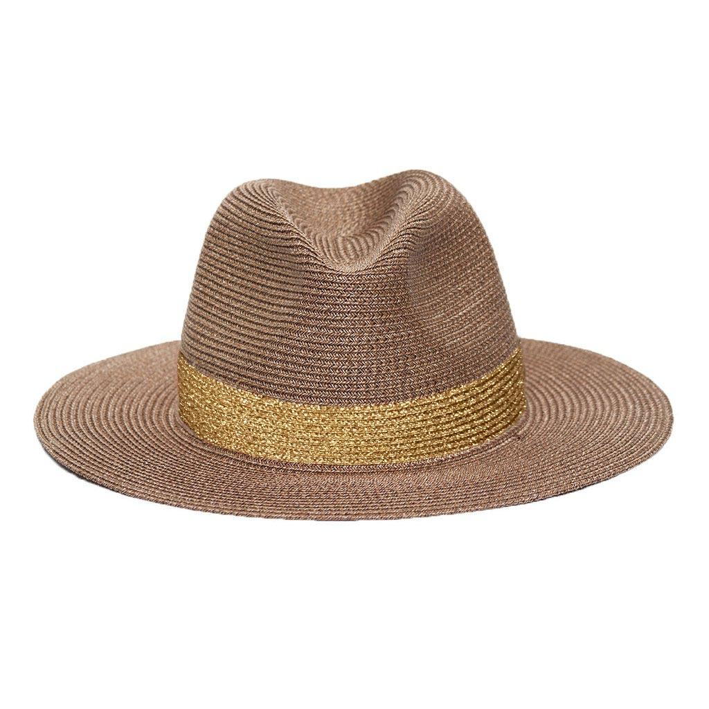 Portofino Paillette straw hat - Gold Hats Lastelier 