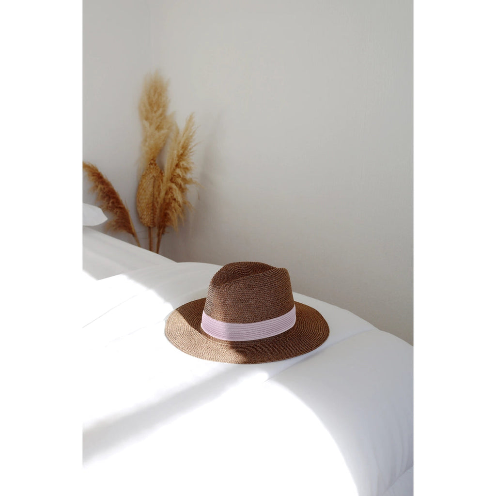 Portofino straw hat - Light Pink Hats Lastelier 