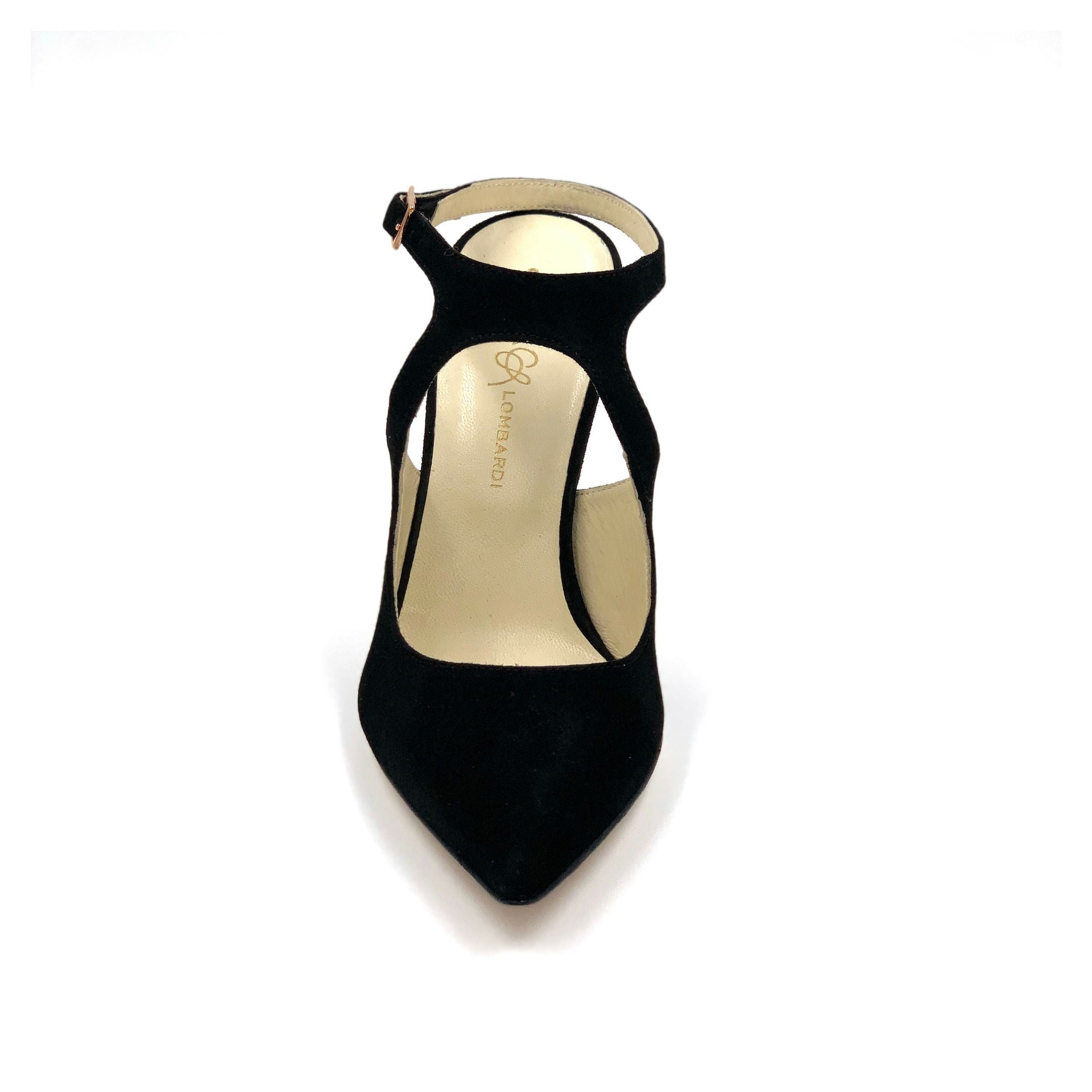 Nadia | Uniquely Shaped Heel with Ankle Strap - Christina Lombardi
