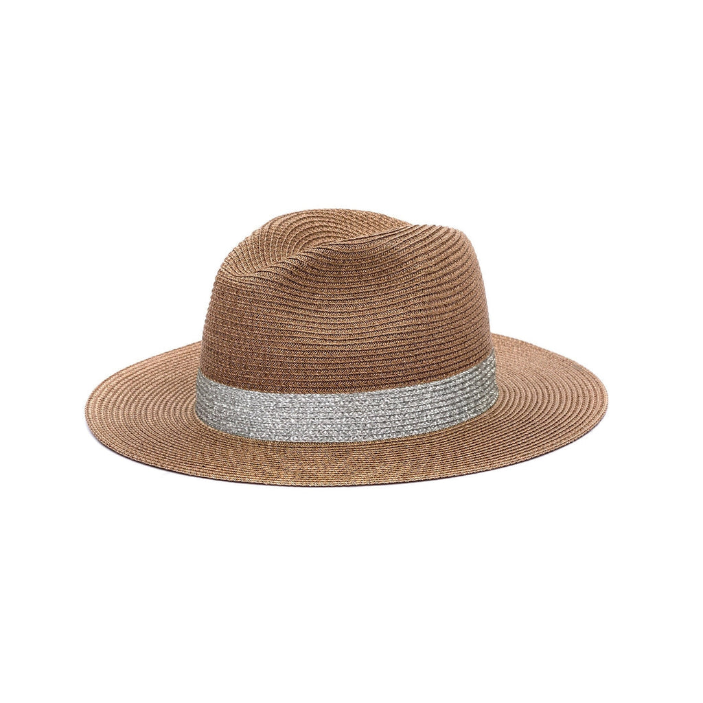 Portofino Paillette straw hat - Silver Hats Lastelier 
